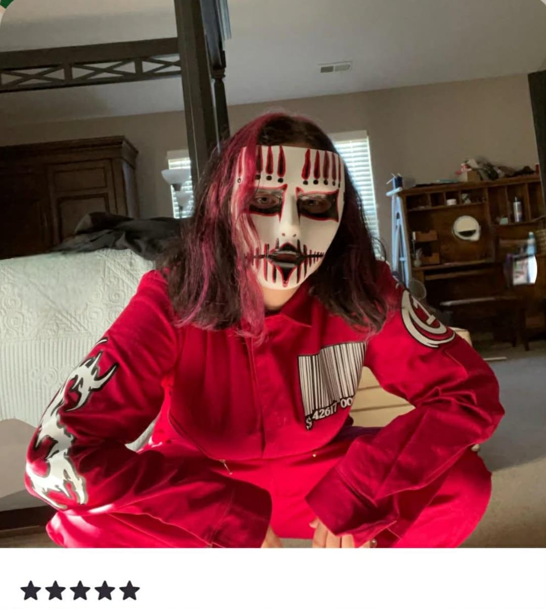 Alpha Series Scarlet Barcode Jumpsuit. Slipknot Inspired Jumpsuit
