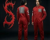 Slipknot-themed Jumpsuit Coveralls! Dystopian Alpha Series Scarlet