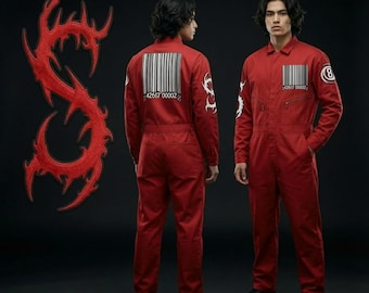 最終価格The Red Thread S utility jumpsuits 1 Dystopian Alpha Series Scarlet Barcode Jumpsuit. Red Jumpsuit