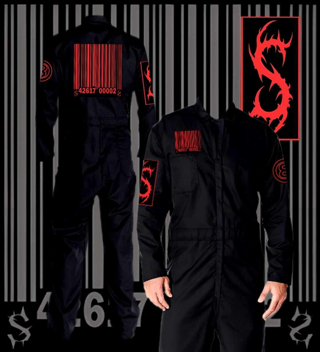 Black Fire Series Barcode Jumpsuit. Black Coveralls, unisex.