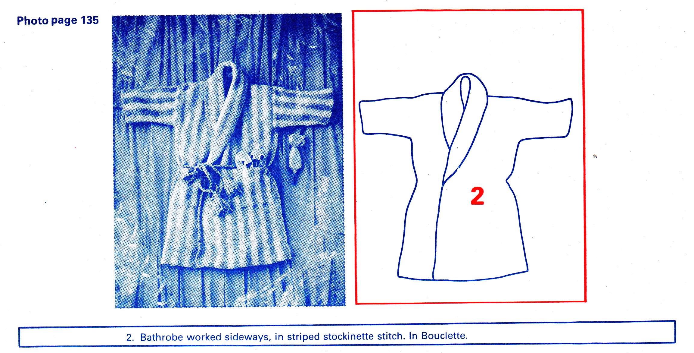 Vintage Knitting Pattern Baby Bathrobe Baby Boy 6-18 Months PDF Instant ...