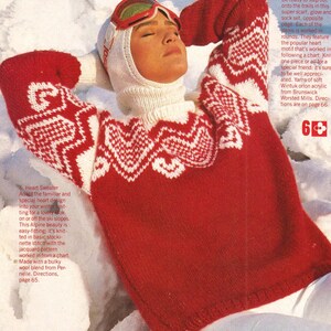 80s Jacquard Sweater - Etsy