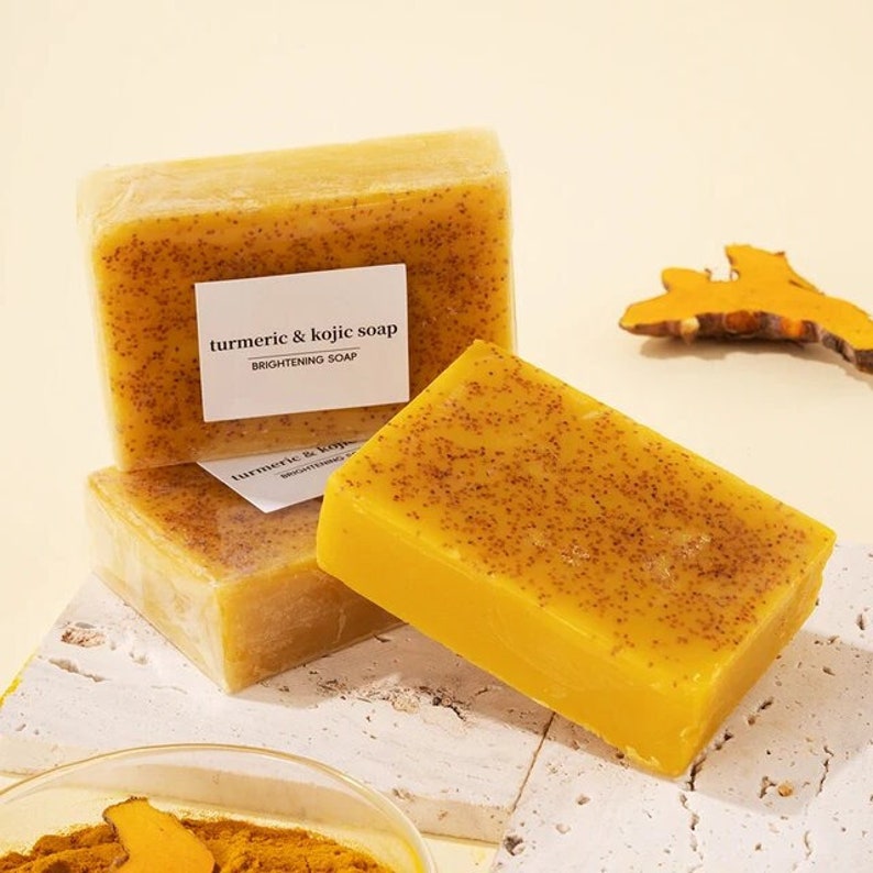 Brignteningfacialdarkspotremoverlemonorganicgingerturmericandkojicacidsoaphandmade.