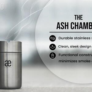 Bundle Portable Stainless Steel Minimal Windproof Car Ashtray with Lid (Set of 2) Bild 10