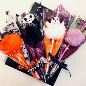 Halloween Pens (Set of 4), Halloween Party Favors, Halloween Classroom Gift, Halloween Student Favors, Boo Basket Gift, Boo Basket Filler