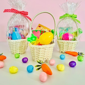 Prefilled Kids Easter Mini Basket, Easter Party Favors, Easter Basket Stuffers for Toddlers, Easter Activity Basket, Easter Table Setting