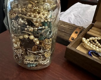 Mystery Vintage Jewelry Jar