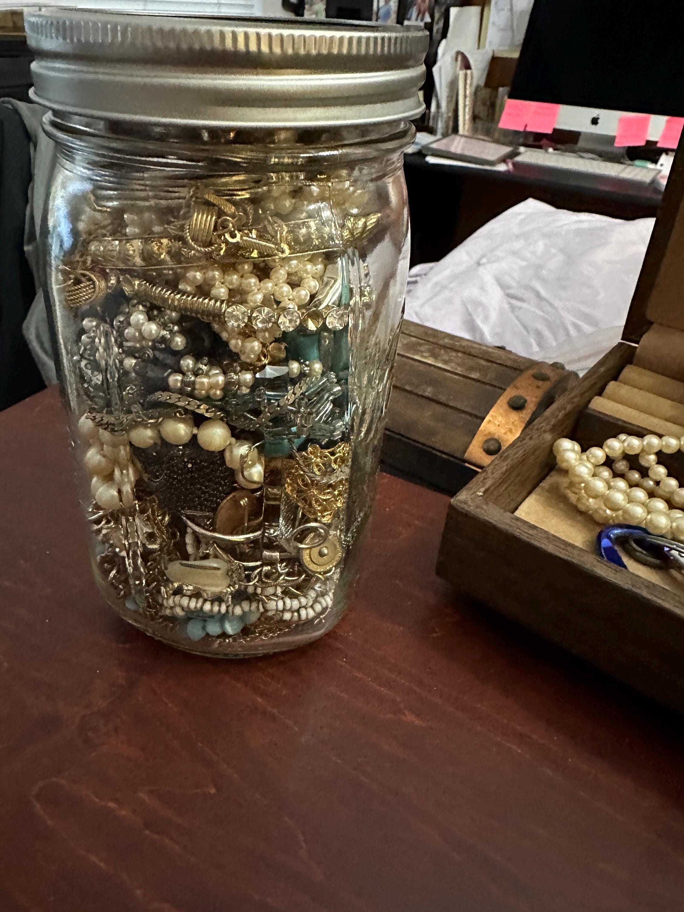 Mystery Vintage Jewelry Jar