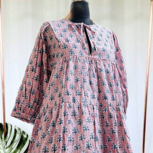 Block print dress | cotton floral printed dress | bohemian midi dress | customised dresses
