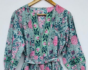 Beautiful floral maxi dress | boho dress | cotton block print dress | long maxi dress