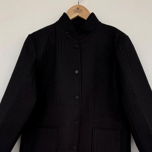 Quilted Jacket, Women&#39;s Solid black jacket, full sleeves quilted jacket