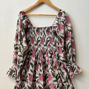 Cotton floral maxi | Indian cotton dress | women&#39;s bohemian dress | beautiful gift for her