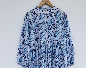 Button-up open dress | hand block printed maxi dress | cotton long maxi | bohemian dresses