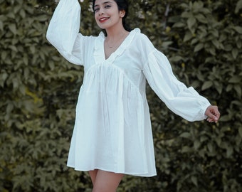 Indian cotton midi dress | elegant dress | bohemian short dress  | customised dresses