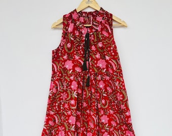 floral maxi dress | hand block print maxi | cotton long dress | ruffle maxi dress