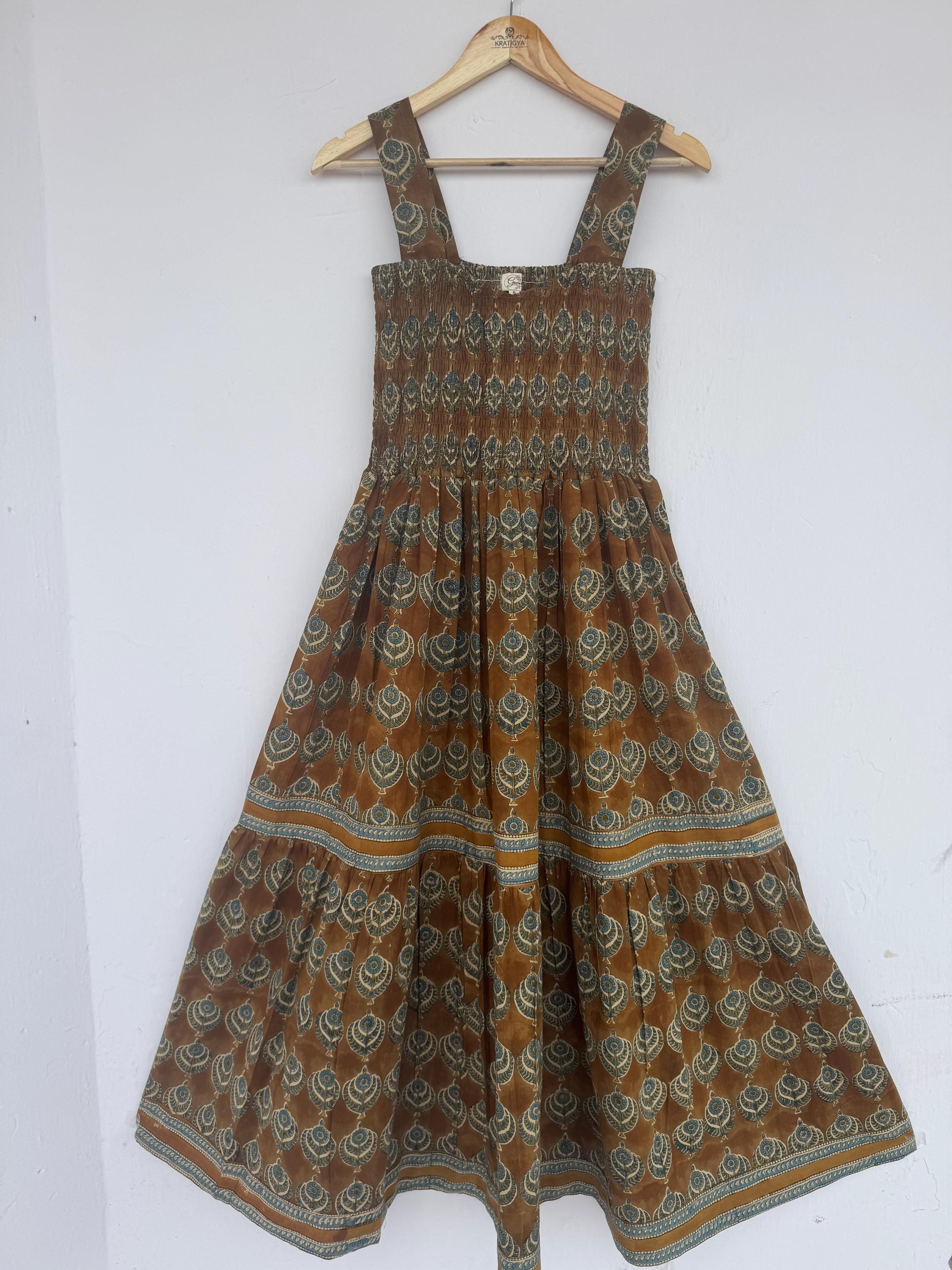 Natural Brown Cotton Dress - Etsy