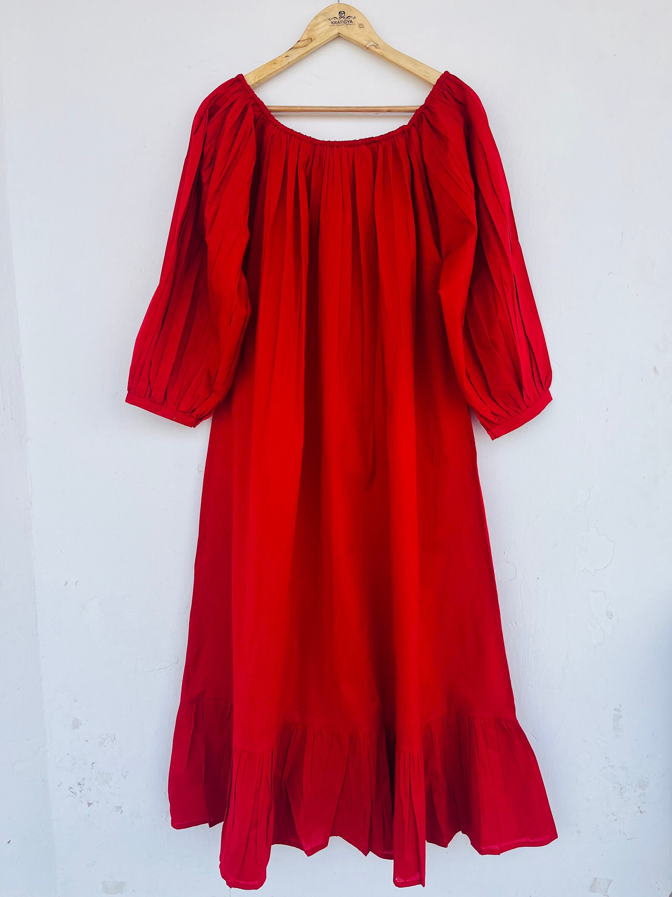 long sleeve red peasant dress Altuzarra Target Red Ruby Long Sleeve Boho Peasant Dress Size 8 Embroidery NEW