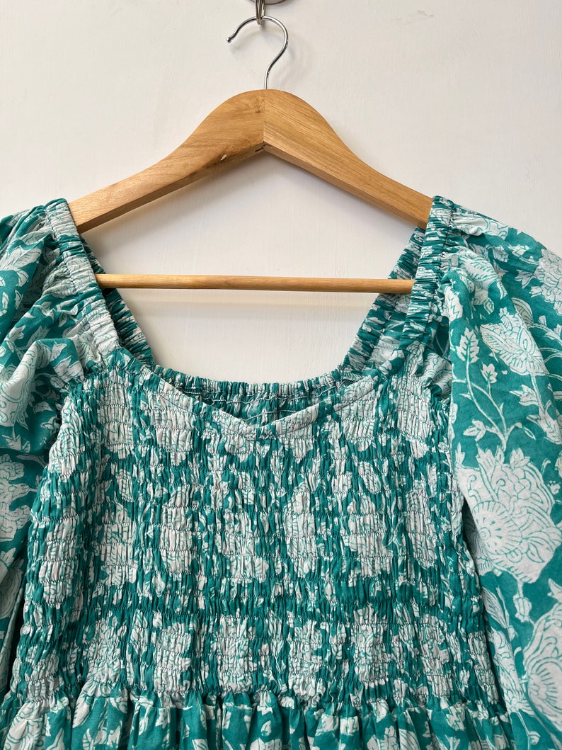 Purple Ivory Hand Block Printed Cotton Maxi Dress – Boho Indian Long Dress