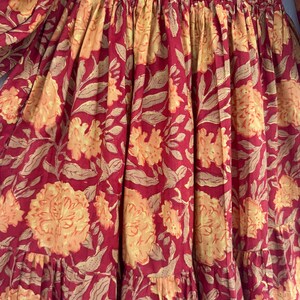 Hand block printed mini, natural fiber cotton dress, smocked dress image 4
