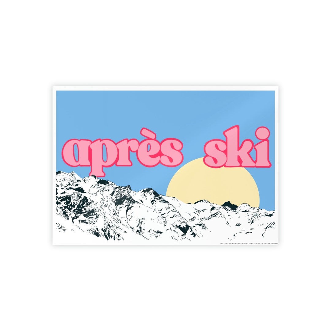 Apres Ski Colorful Poster - Etsy