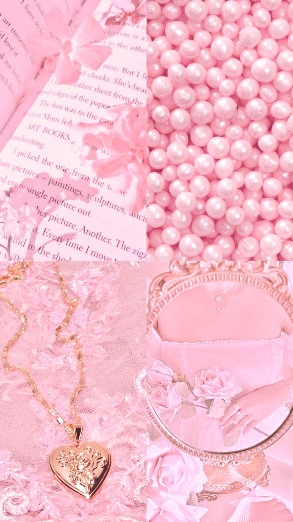 100pc Dreamy Preppy Pink Aesthetic Photo Collage INSTANT DIGITAL