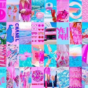 100pc Pinkblue Preppy Aesthetic Collage Kit INSTANT DOWNLOAD - Etsy