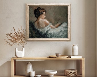Vintage Woman Portrait, Elegant Regency Era Art (Digital Download)