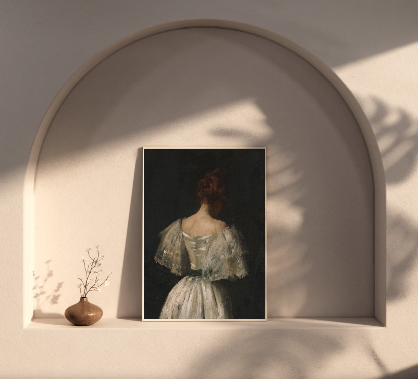 Vintage Portrait Woman Oil Painting Moody Ballgown Regency - Etsy