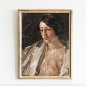 Vintage Frauen Porträt Druck | Restaurierte Regency Kunst (Digitaler Download)