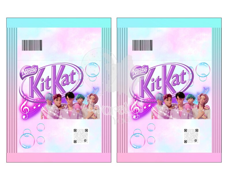 Editable Kitkat Wrapper - Instant Download for Any Theme-kpop - Etsy