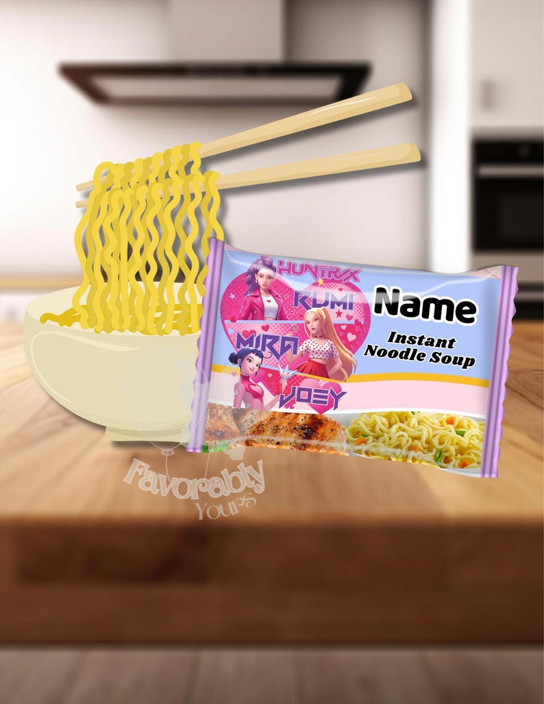 Editable Ramen Noodle Wrapper - Instant Party Download-kpop - Etsy ...