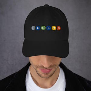 Gorra de papá LEGEND del metro de MTA: gorra con letras de la línea de tren de Nueva York / Ropa urbana unisex para íconos de la ciudad