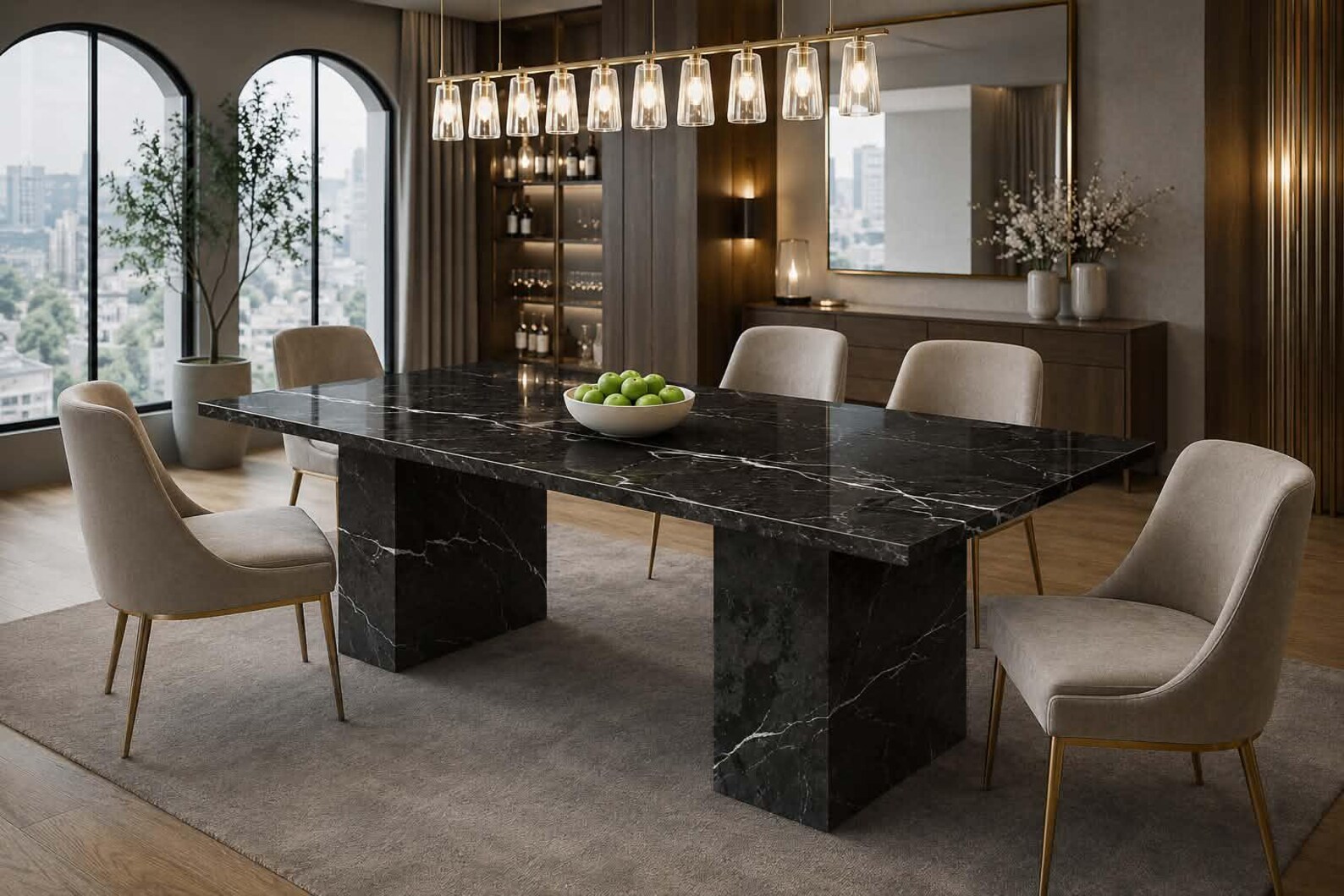 Taj Mahal Dining Table | Natural Stone | Modern Luxury Furniture - Etsy