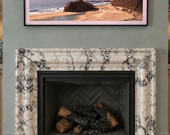 Chimenea de mármol Calacatta Viola / Blanco Carrara/Caliza: Mármol natural personalizable