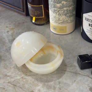 Porte-encens en marbre fait main avec couvercle, décoration d'intérieur
