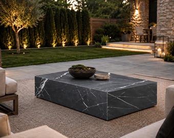 Marble Pedestal Coffee table Bulgarian Grey Marble
