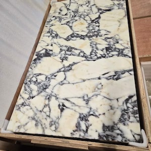 Calacatta Viola Marble Plinth: Coffee Table Side Table, Handmade 54"/30"/12"