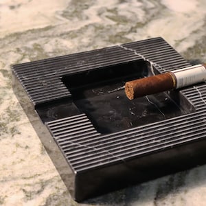 Manhattan Cigar Ashtray Collection, Marble Ash Tray, Natural Stone Cigar Accessories, Decorative Tray, Cigar Lover Gift, Luxury Gift