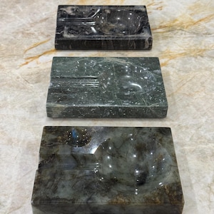 Handcrafted Natural Stone Cigar Ashtray, Luxury Marble Ashtray for Cigars & Cigarettes