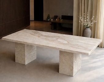 Taj Mahal Dining Table | Natural Stone | Modern Luxury Furniture