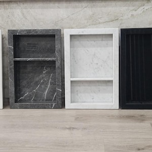 Recessed Shower Niche Luxury Marble – Built-in Stone Shelf for Bathroom & Kitchen Storage, Free shipping USA and CANADA