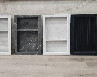 Recessed Shower Niche Luxury Marble – Built-in Stone Shelf for Bathroom & Kitchen Storage, Free shipping USA and CANADA