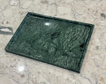 Green Marble Tray: Verde Alpi & Imperial Green Stone Catchall Tariff Pre-paid,Gift for Mom