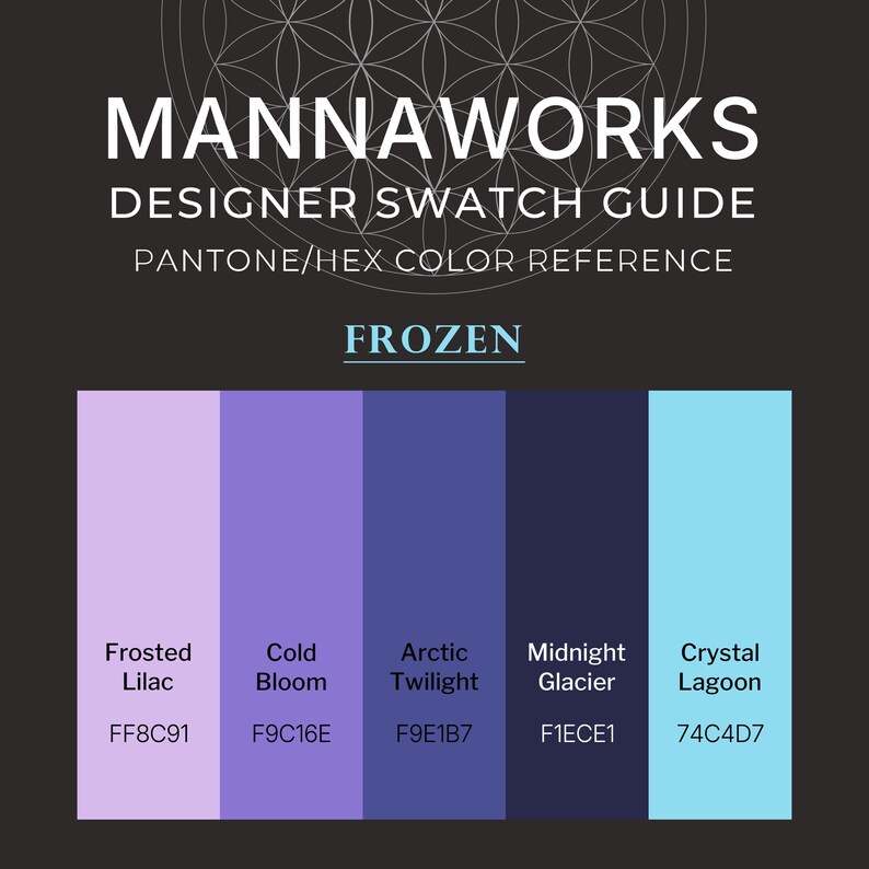 Purple Blue Icy Winter Branding Color Palette — Frozen | PANTONE + HEX ...