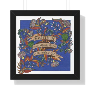 Inspirational Christian Wall Art Print, Faith-Based Decor, Colorful Scripture Art, Modern Faith Decor, Faith Gift, Gratitude is an offering