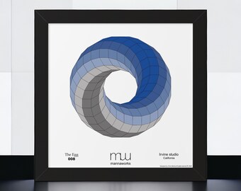 Geometric Wall Art, Sacred Geometry Wall Art, Framed Print, Modern Wall Art, Colorful Design, Mid-Century Modern Art | The Egg 008