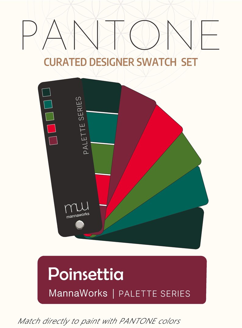 Poinsette Color Poinsettia Color Palette | HEX + Pantone Swatch Guide | Digital ...
