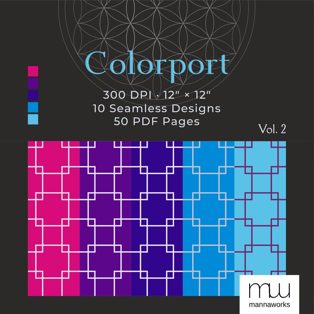 Digital Paper | Seamless Repeating Pattern | Geometric Vector Design ...