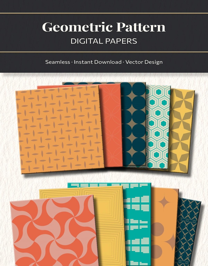 Fieldlight Vol. 4 Motifs vectoriels géométriques | 50 feuilles PDF ...
