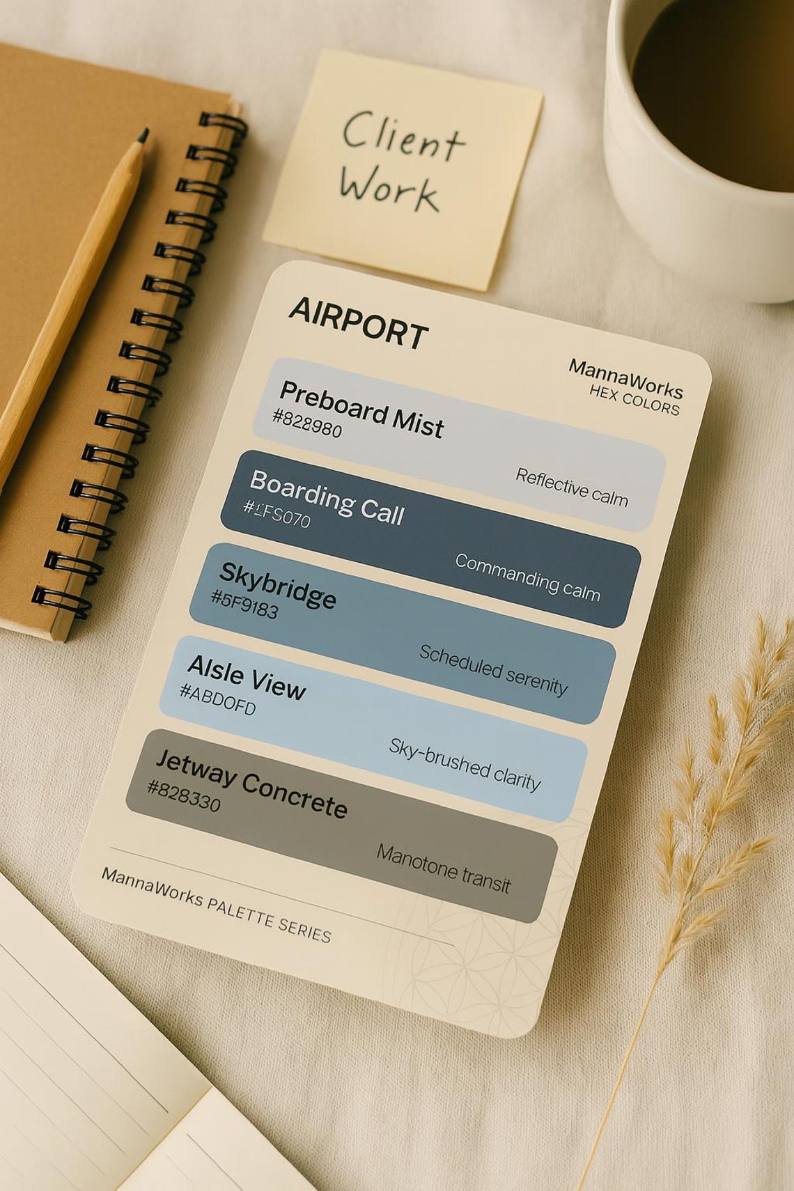 Airport Color Palette | HEX + Pantone Swatch Guide | Digital Download ...